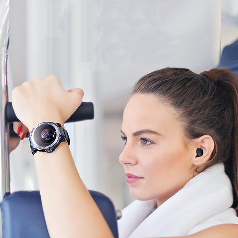Smart Watch Heart Rate Blood Pressure Black Technology Bluetooth Headset